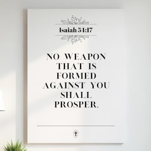 Scripture Wall Art | Large Bible Verse Canvas | Scripture Print | Isaiah 51:17 Art | Large Christian Canvas
