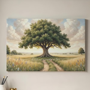 Scripture Christian Wall Art | Rooted and Grounded in Love Print | Ephesians 3:17 Canvas | Scripture Print | Bible Verse Wall Decor