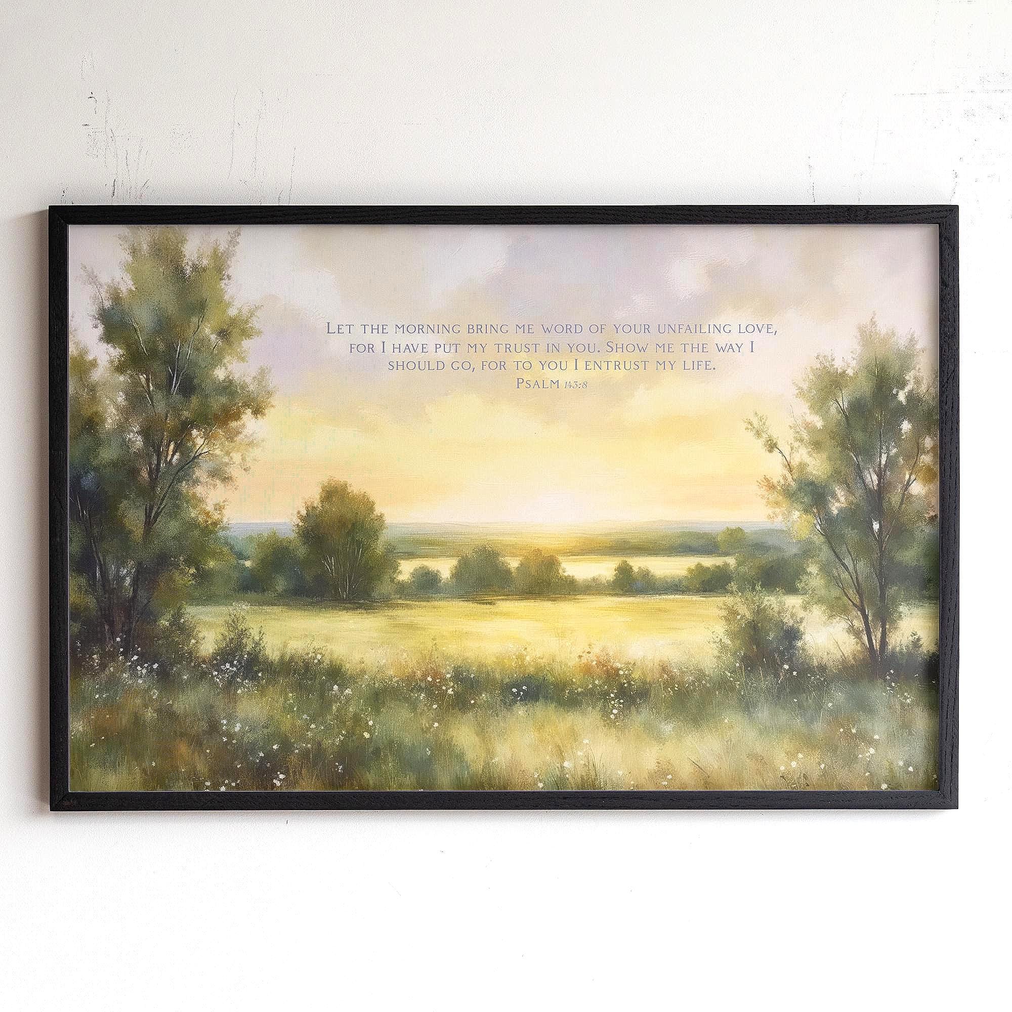Psalm 143 Scripture Canvas Print | Oak Framed Christian Wall Art - Etsy