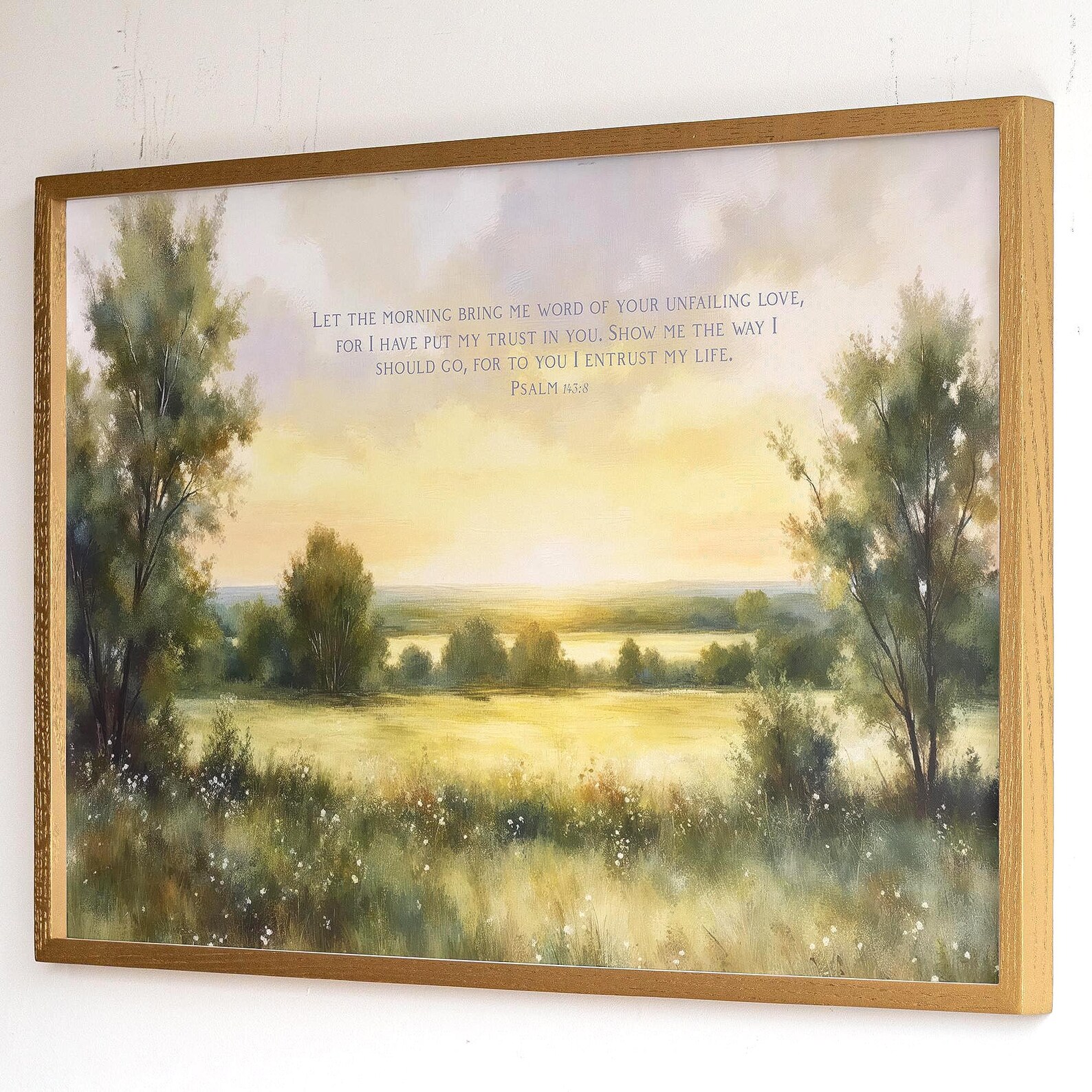 Psalm 143 Scripture Canvas Print | Oak Framed Christian Wall Art - Etsy