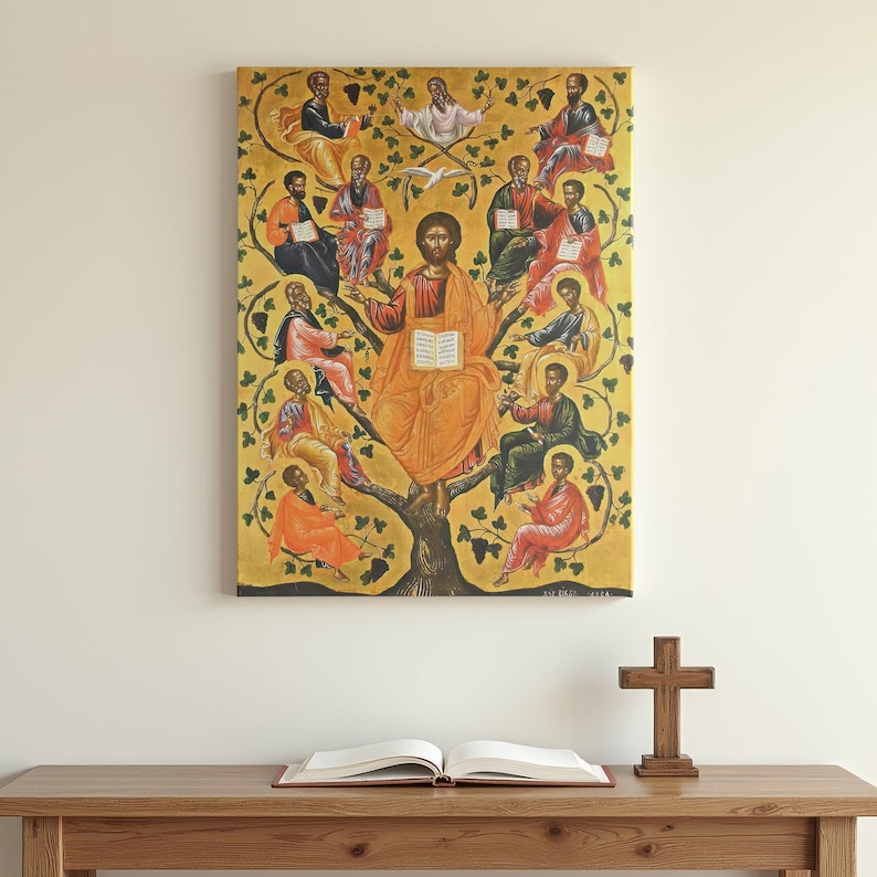 Christ the Vine Icon Canvas | Byzantine Orthodox Art - Etsy