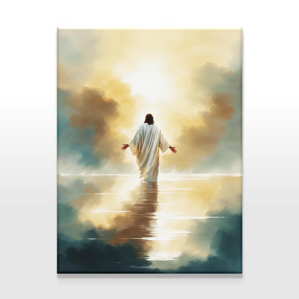 Jesus Walking on Water Canvas Print | Christian Wall Art - Etsy