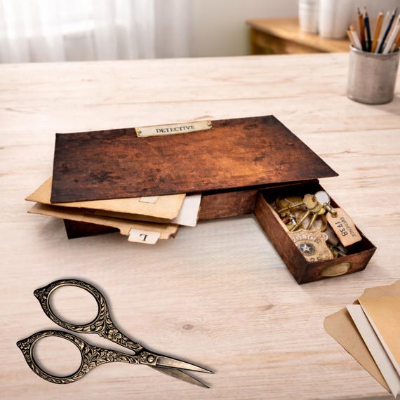 Detective's Desk Folio: Printable Junk Journal Kit (PDF & JPG)