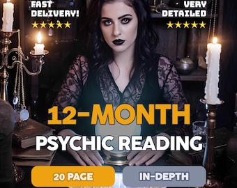 12-Month In-Depth Psychic Reading – 20-Page Spiritual Guidance | Future Predictions for Love, Career & What’s Next