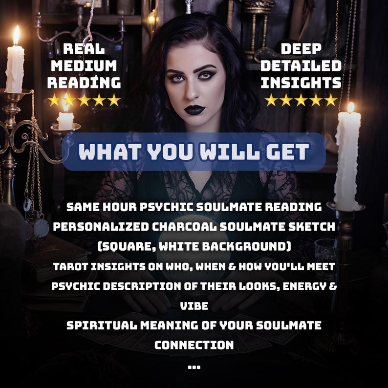 Soulmate Sketch & Tarot Insight: Discover Your Future Spouse with Personalized Psychic Reading image 2