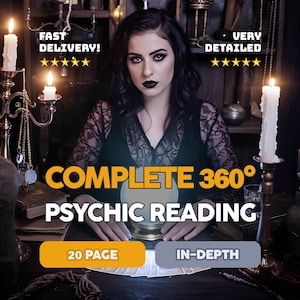 Vollständige 360 Psychic Reading - 20 Seiten Tiefe Liebe, Karriere & Lebensweg Vorschau