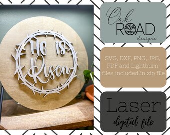 He Is Risen SVG for laser