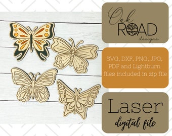 Butterflies SVG for laser engraving