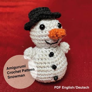 Snowman Amigurumi Crochet Pattern