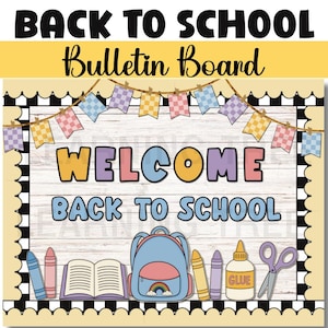 Pastel Classroom Decor: Welcome Back to School Bulletin Board (Digital Download)