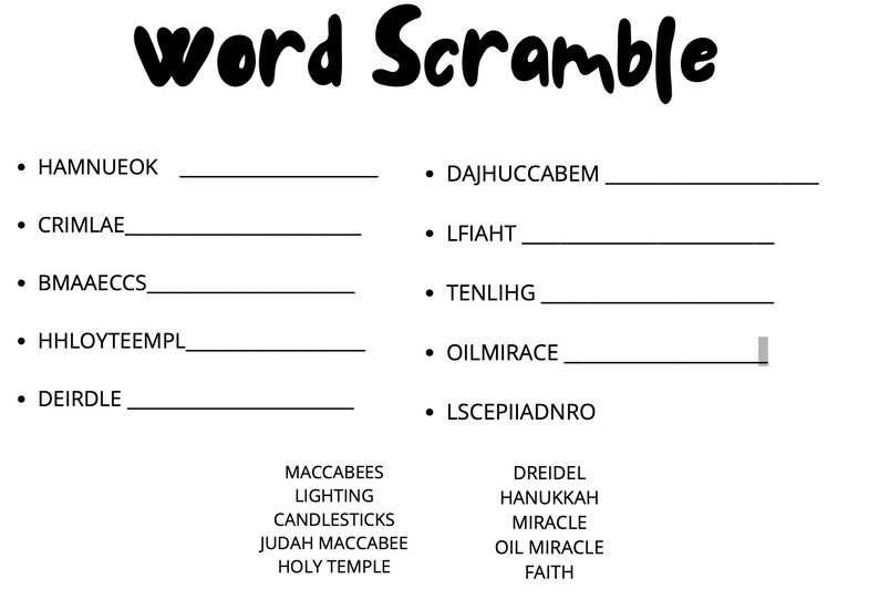 Hanukkah related items