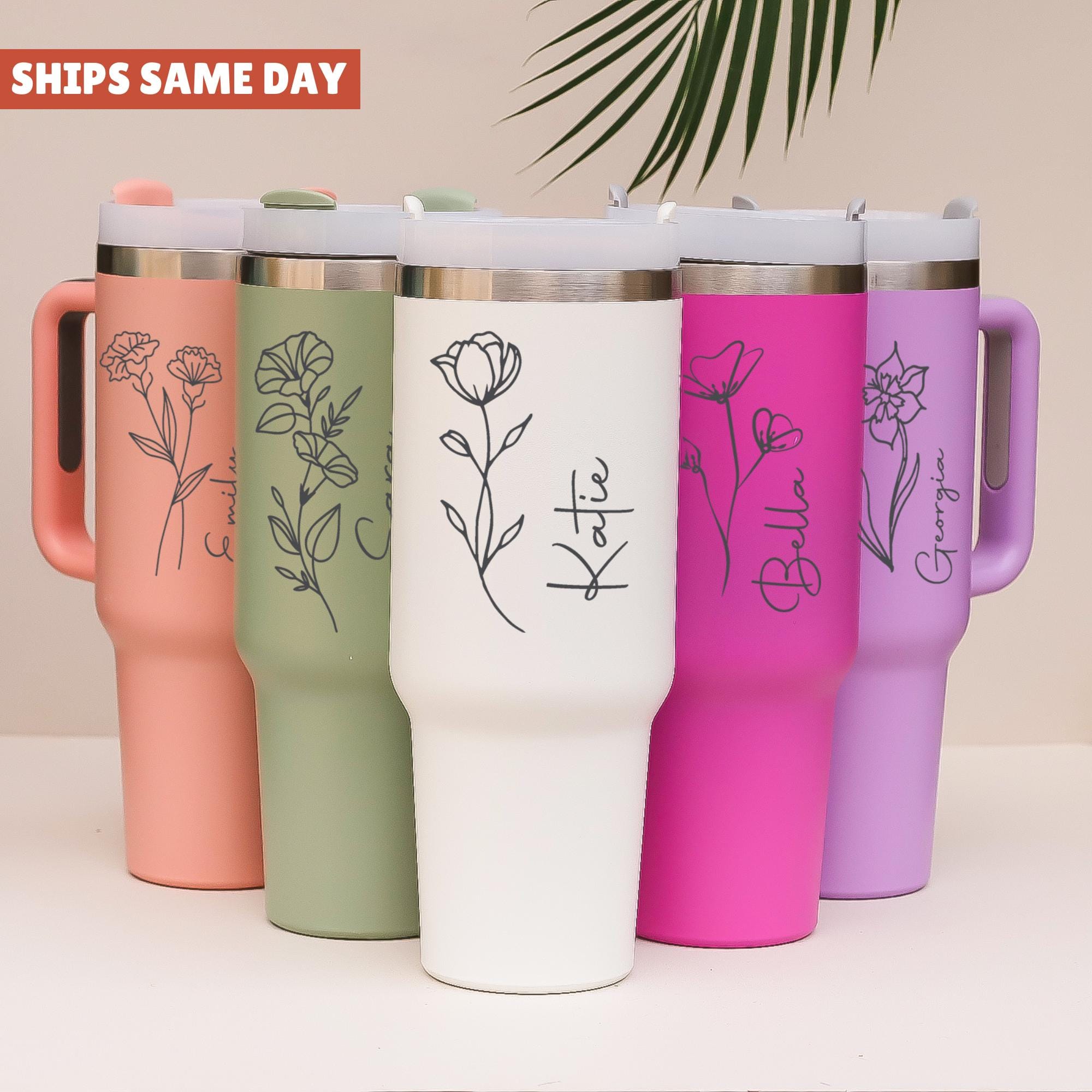 DUUV 40 Oz Tumbler With Handle - Patriotic Deer & American Flag Design, Leak-Proof Lid - View #5