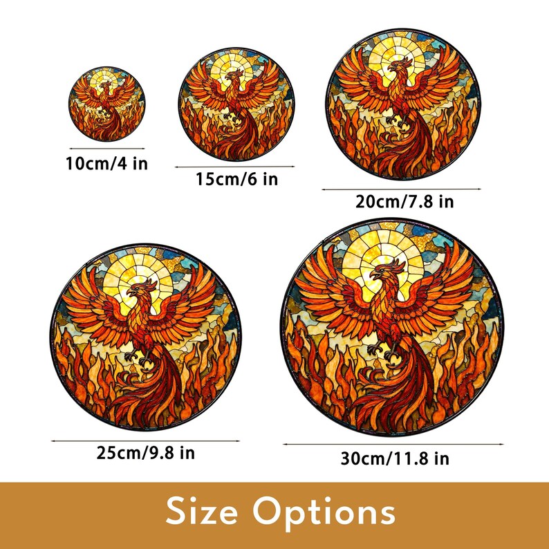 the size options for a stained glass window