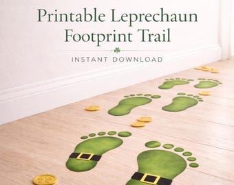 Printable Leprechaun Footprint Trail – St. Patrick’s Day Instant Download
