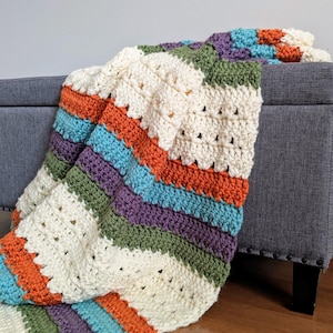 Chunky Crochet Blanket Pattern: Beginner-Friendly Super Bulky Throw (PDF Pattern)
