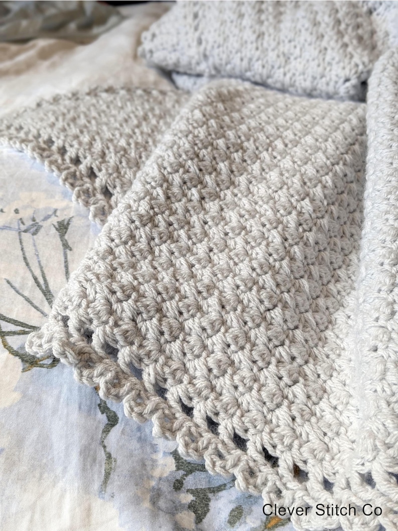 Crochet Baby Blanket Pattern – Beginner One Row Repeat Crochet Blanket ...