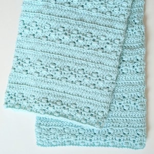 Beginner Crochet Baby Blanket Pattern - Easy Crochet Baby Blanket - Textured Crochet Throw - Side Puff Stitch