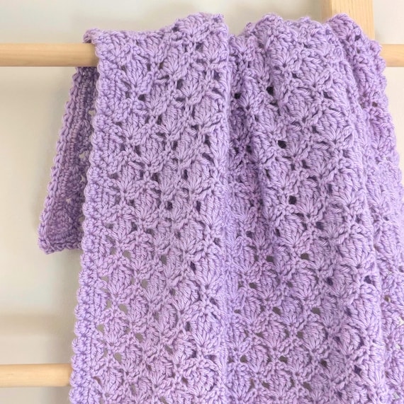 Easy Crochet Lace Crochet Shell Baby Blanket Easy Crochet Shell