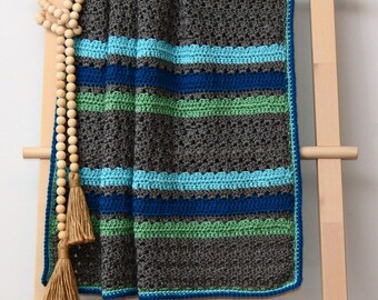 Baby Boy Crochet Blanket Pattern Easy - Beginner Friendly Crochet Blanket Pattern