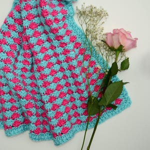 Crochet Baby Blanket Pattern - Easy Crochet Blanket Pattern - Blissful Ripples Crochet Throw with Shell Stitch Design