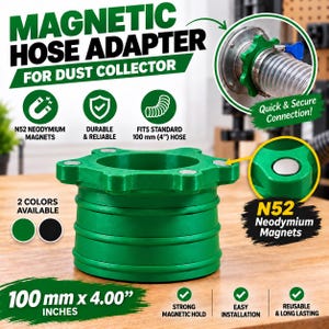 100mm Magnetic Quick Connect Hose Adaptor for Dust Collection System