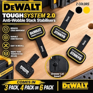 Dewalt anti-wiebelstabilisatoren voor Tough System 2.0 gereedschapsopbergrekken, duurzame stapelondersteuning, eenvoudig te installeren