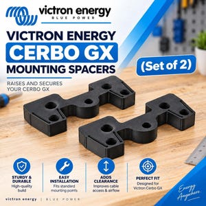 Victron Cerbo GX Mounting Brackets, 58mm Spacing, Raised Design for Airflow (Set of 2)