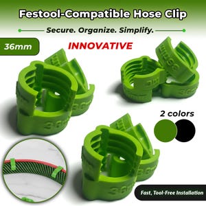 Abrazaderas helicoidales para manguera de aspiración de polvo Festool D27 (paquete de 8)