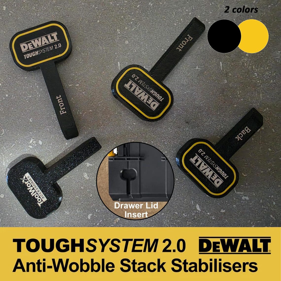 Anti-wobble Stack Stabiliser Inserts for Dewalt Toughsystem 2.0 Tool ...