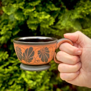 Palmette Teetasse — Antike griechische schwarzfigurige handbemalte Keramik