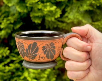 Palmette Teetasse — Antike griechische schwarzfigurige handbemalte Keramik