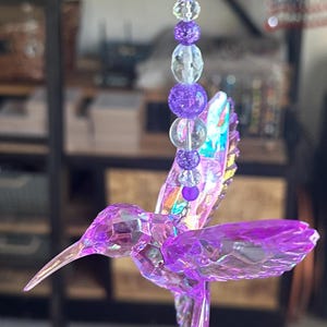 Hummingbird, Suncatcher, Boho Sun Catcher, Prism, Crystals, Garden Decor, Suncatchers, Gift, Rainbow Maker, Crystals