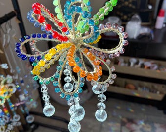 Suncatcher, Boho Sun Catcher, Prism, Crystals, Garden Decor, Suncatchers, Gift, Rainbow Maker, Orb, Sphere