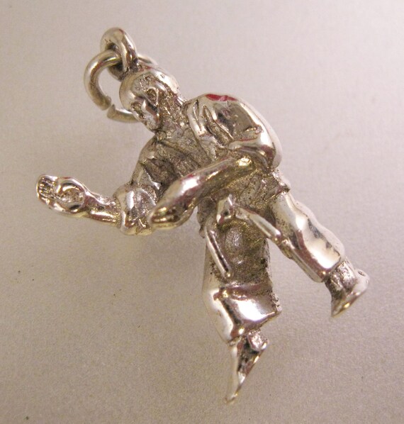 Martial Arts Charm Antiqued Sterling Silver 3D Martial Arts Charm Antiqued Sterling Silver 3D