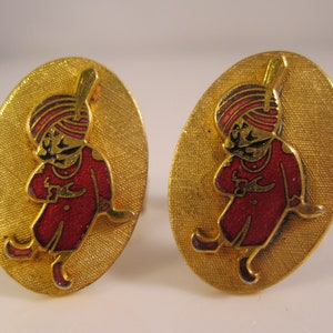Vintage SULTAN Arab Enamel Gold Tone Cufflinks Cuff Links Vintage Cuff Links Vintage Cufflinks Gifts for Him Gifts for Dad Gifts for Men