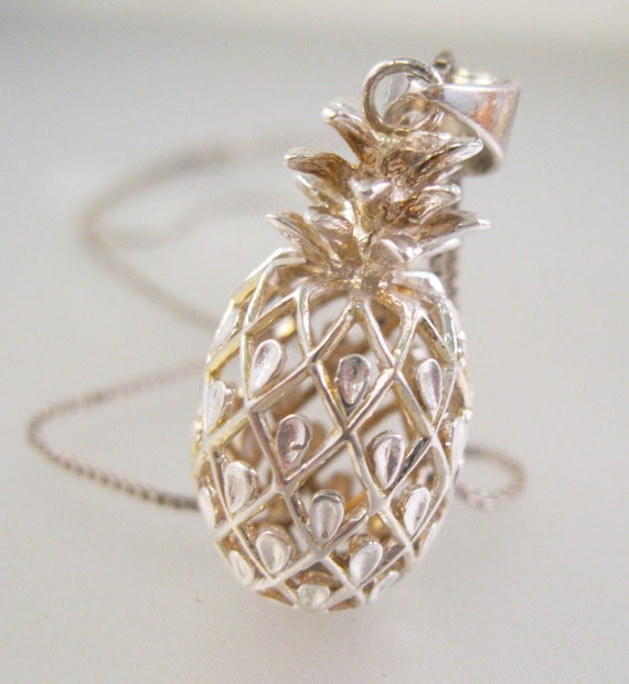 Vintage Hawaiian Pineapple HAWAII Sterling Silver 