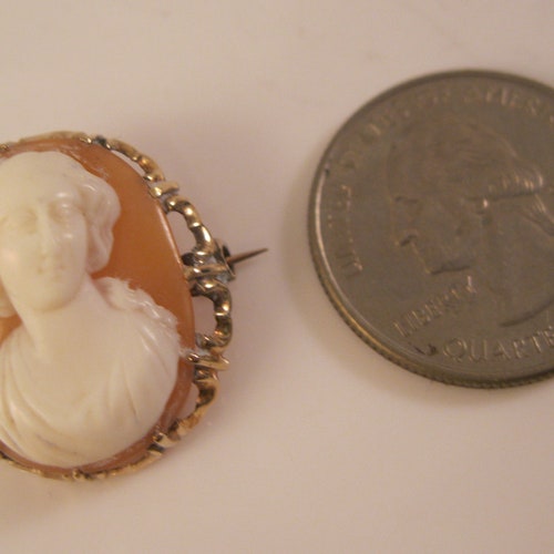 Shops Antique Victorian 14K YG Cameo Brooch Hand Carved Shell Antique Brooch Antique Pin Victorian Brooch Victorian Jewelry Antique Jewelry