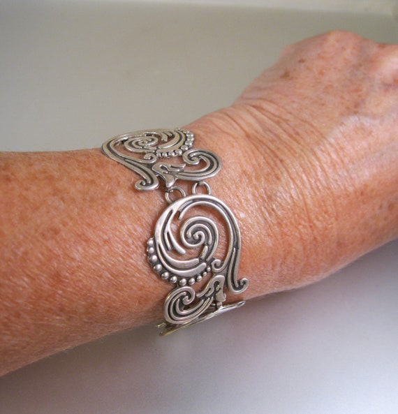 Vintage AMPARO Signed Mexican Scroll Sterling Sil… - image 3