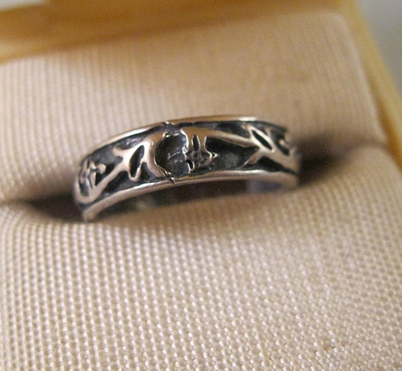 Vintage Solid Sterling Silver Open Toe Ring Vinta… - image 2