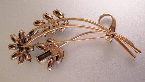 Vintage 1940s CORO Sterling Rose Gold Vermeil Flo… - image 6