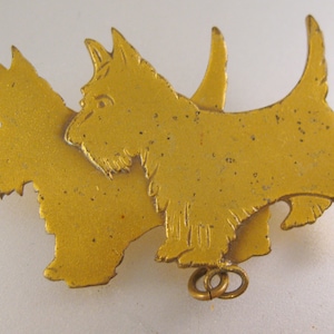 Vintage Scotty Dog Scottie Dog Brass Brooch Pin Watch Pin Vintage Brooch Vintage Jewelry Gifts for Women Gifts for Her Gifts for Mom Dog Pin