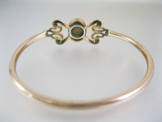 Antique Art Nouveau Two Toned Gold-Filled Bangle … - image 7