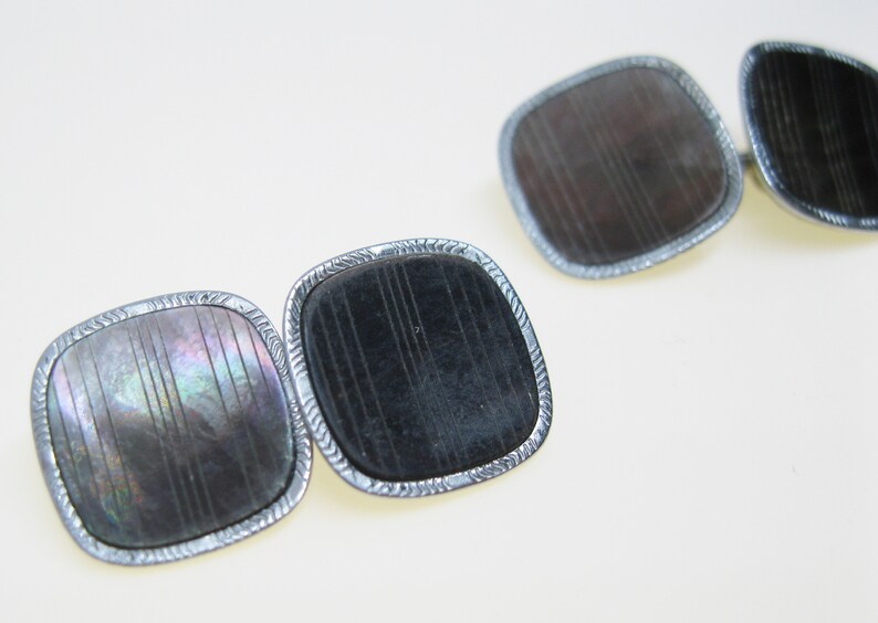 Art Deco SWANK Abalone Shell Cuff Links Cufflinks Vintage Jewelry Vintage Cufflinks Men/'s Cufflinks Gifts for Men Gifts for Dad