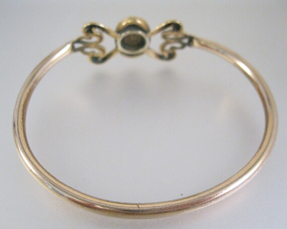 Antique Art Nouveau Two Toned Gold-Filled Bangle … - image 8