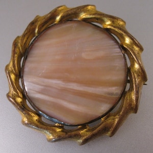 Antique Art Deco Shell Gilt Brooch Antique Brooch Antique Jewelry Gift for Her Gifts for Her Gifts for Women Gift for Women Gifts for Mom