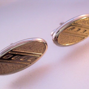 Vintage SWANK Silver Tone Metal Oval Cuff Links Mid Century Cufflinks Mid Century Cuff Links Gift for Him Gift for Dad Gift for Grandpa