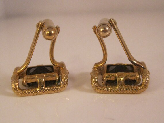 Vintage Smoky Quartz Gold Filled Cuff Links Cuffl… - image 5