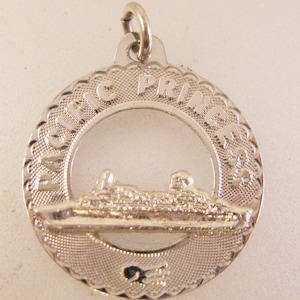 Vintage SASCO Cruise Ship Pacific Princess Sterling Silver Charm Collectible Charm Cruise Ship Charm Gifts for Her Gifts for Women
