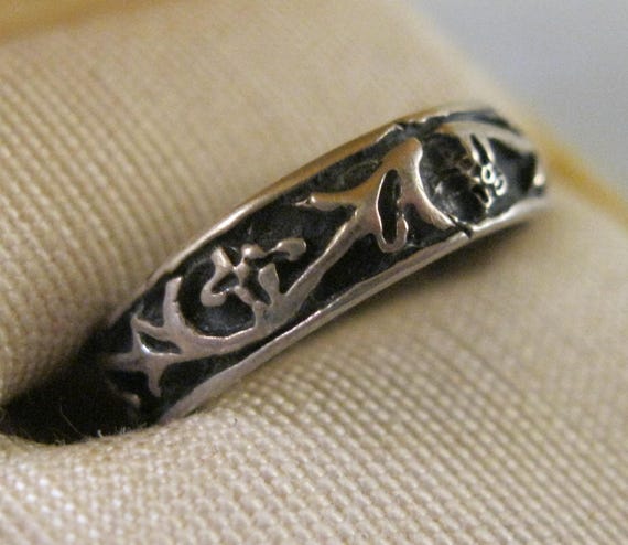 Vintage Solid Sterling Silver Open Toe Ring Vinta… - image 1