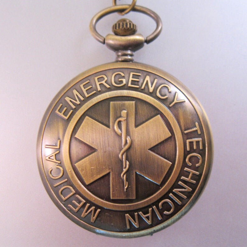 EMT First Responder Pocket Watch W/your Choice of Chain Etsy